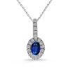 Colgante Zafiro Y Diamantes Dalia