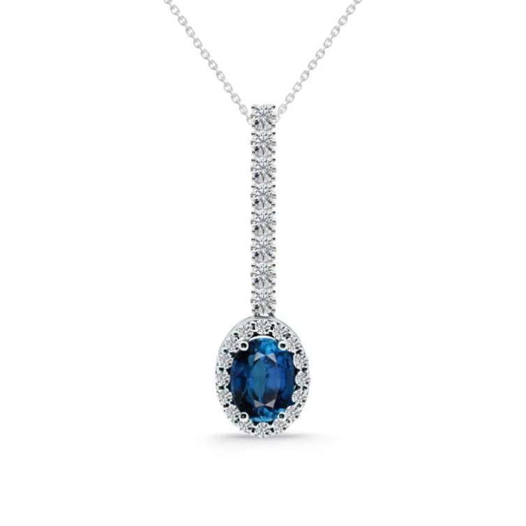 Colgante Zafiro y Diamantes Dalia Sunset 1,00ct