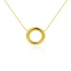 Collar Aro Círculo Grueso Oro Amarillo