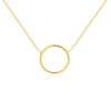 Collar Aro Círculo Oro Amarillo