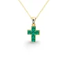 Collar Cruz Esmeraldas Calma 0.30