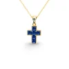 Collar Cruz Zafiros Calma 0.30