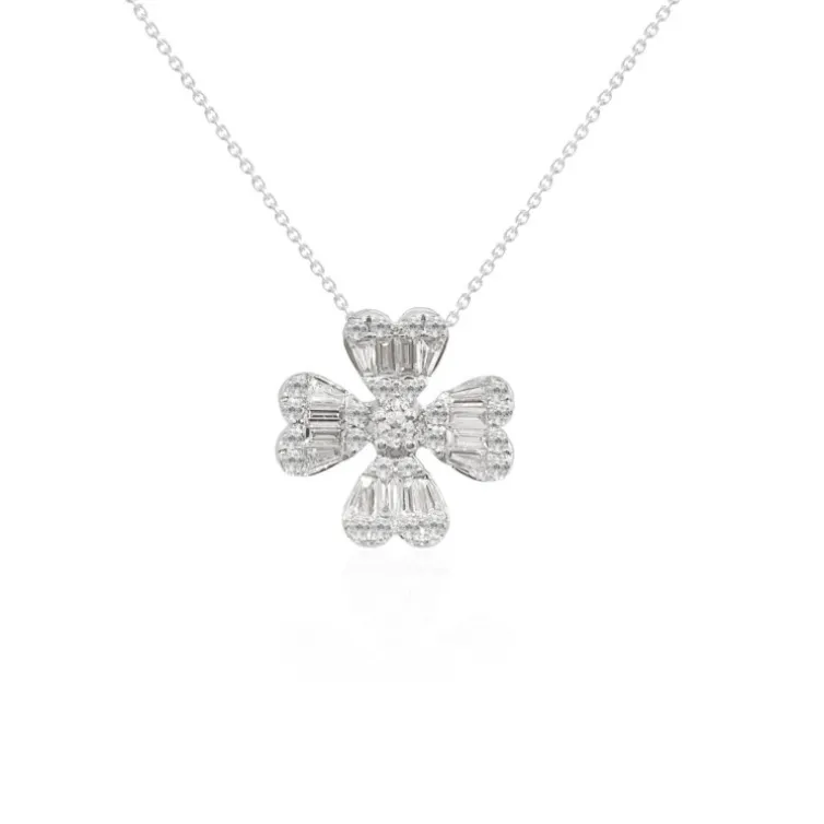 Collar De Diamantes Trebol