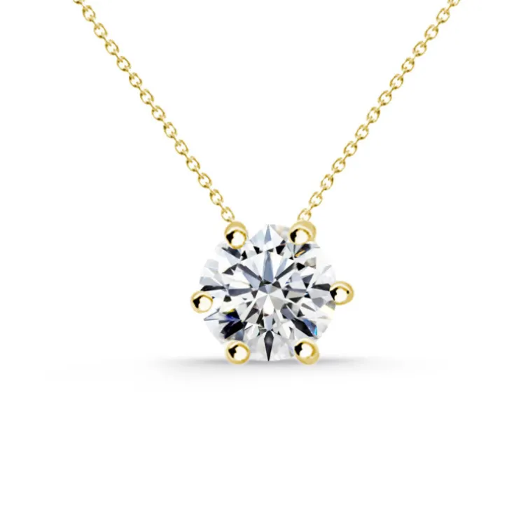Collar Diamante Alexia 0.10-0.50Ct Solitario Oro Amarillo