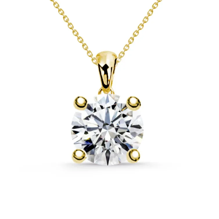Collar Diamante Jackie 0.55-1.00Ct Solitario Oro Amarillo