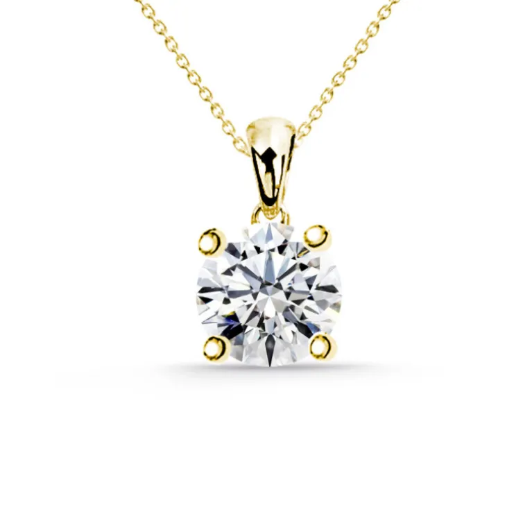 Collar Diamante Jackie 0.10-0.50Ct Solitario Oro Amarillo