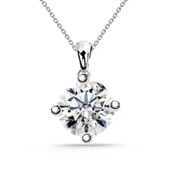 Collar Diamante Jackie Twisted 0.55-1.00Ct Solitario Oro Blanco