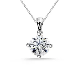 Collar Diamante Jackie Twisted 0.10-0.50Ct Solitario Oro Blanco