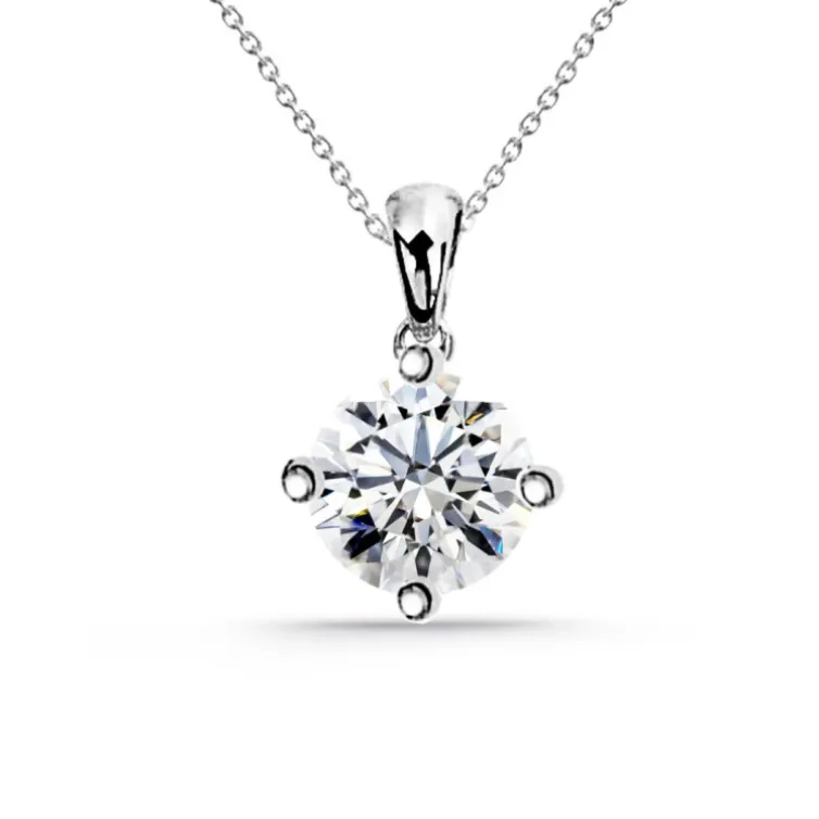 Collar Diamante Jackie Twisted 0.10-0.50Ct Solitario Oro Blanco