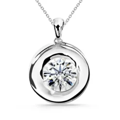 Collar Diamante Linda 0.55-1.00Ct Solitario Oro Blanco