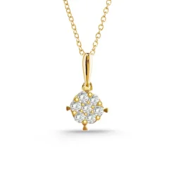 Collar Diamantes Gardenia 0.10 Oro Amarillo