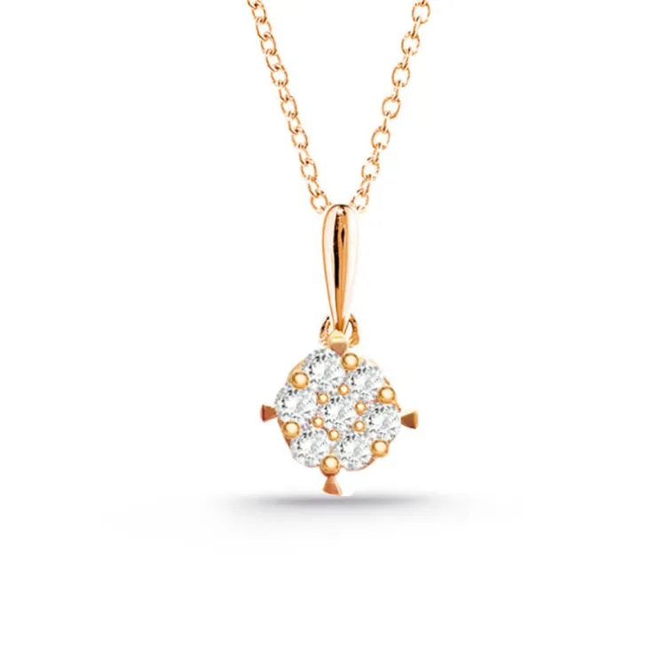 Collar Diamantes Gardenia 0.10 Oro Rosa