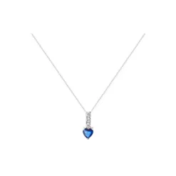 Collar Diamantes Zafiro Sangre Azul