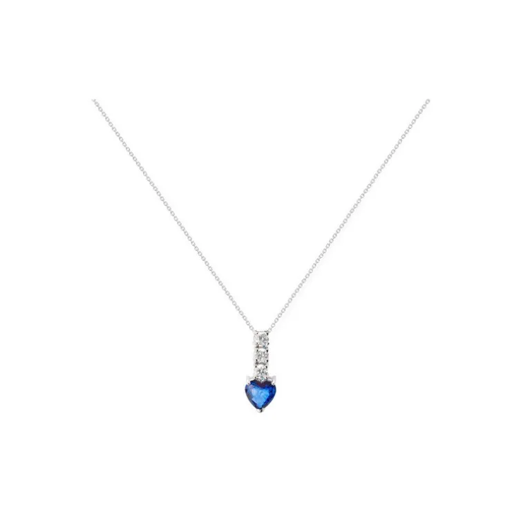 Collar Diamantes Zafiro Sangre Azul