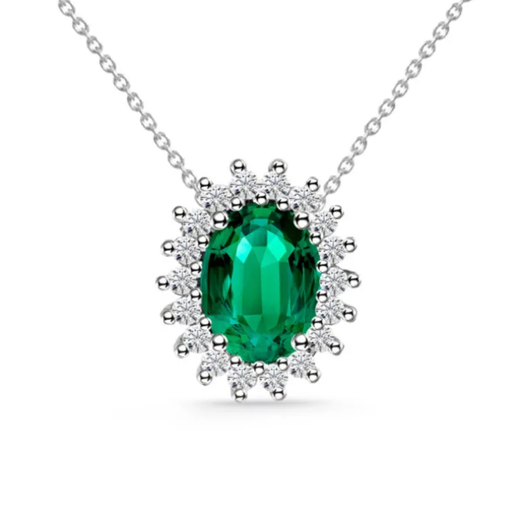 Collar Esmeralda 1.00 Y Diamantes Dalia