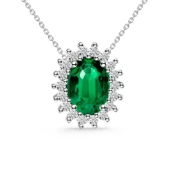 Collar Esmeralda 1.30 Y Diamantes Dalia