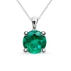 Collar Esmeralda Jackie 0.20Ct 0.50Ct Solitario Oro Blanco
