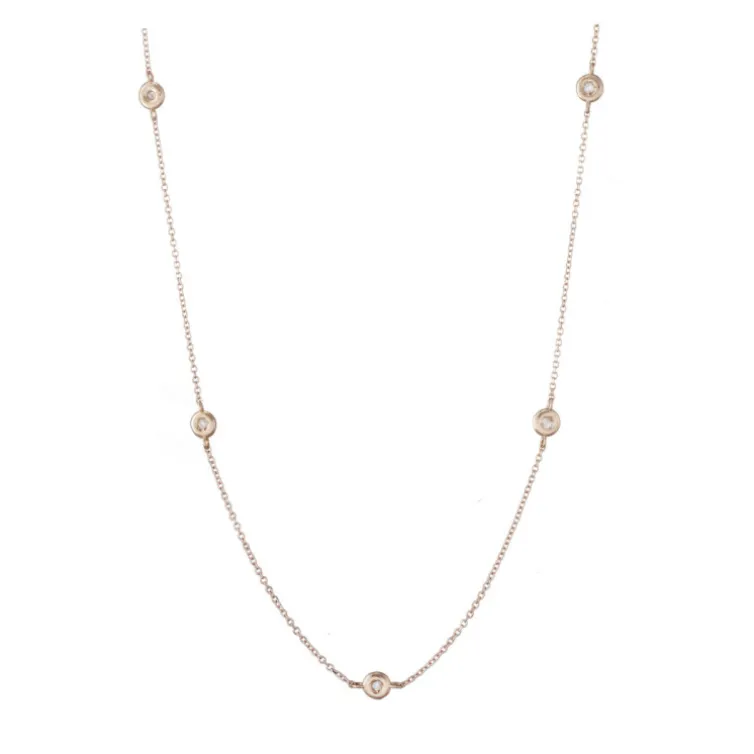 Collar Oro Diamantes 5 Spot