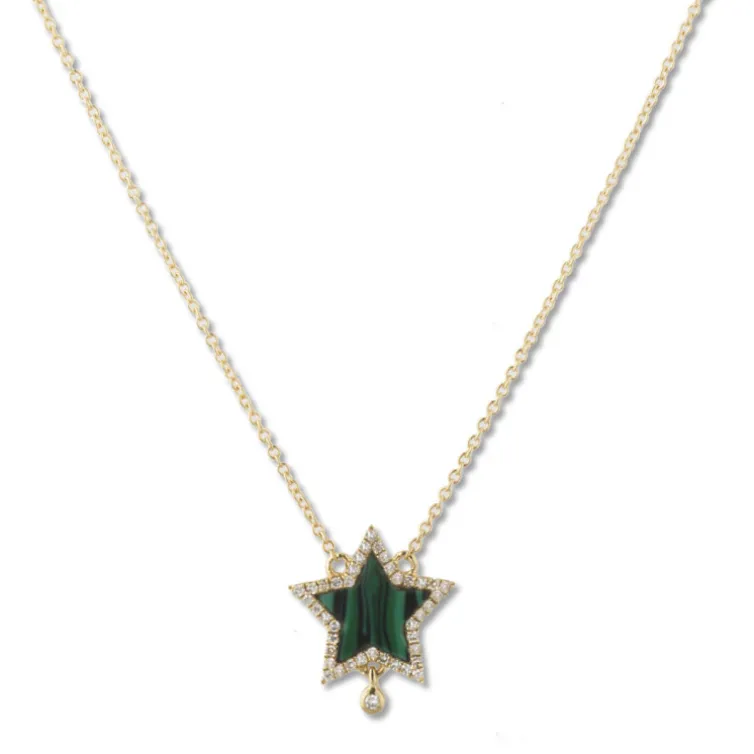Collar Oro Malaquita Opaque Stones