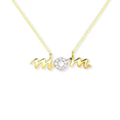 Collar Oro Mom Mama Mini Details