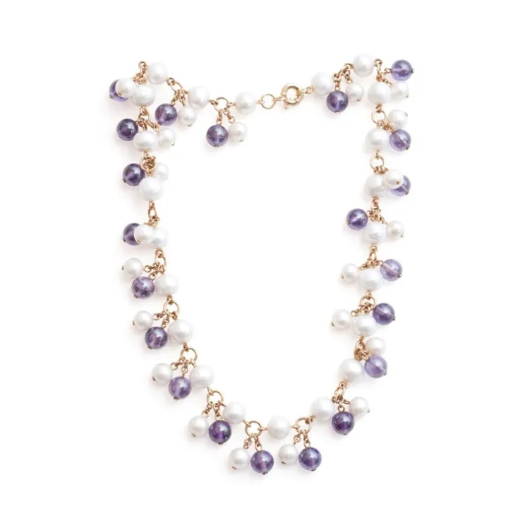 Collar Perlas Y Amatistas Pearls Lady