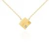 Collar Rombo Diamante Oro Amarillo Always