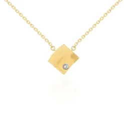 Collar Rombo Diamante Oro Amarillo Always