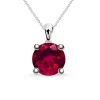 Collar Rubí Jackie 0.20Ct 0.50Ct Solitario Oro Blanco