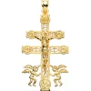 Cruz de Caravaca Oro Hombre 18K 49x27mm Grabado