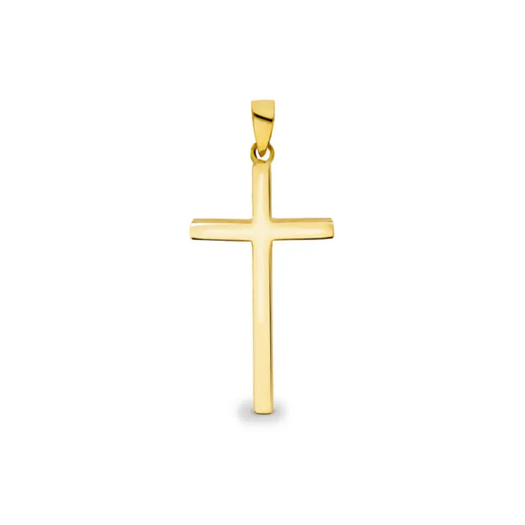 Cruz Oro Amarillo Tubo Cuadrado 25x15