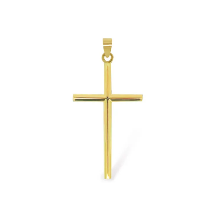 Cruz Oro Amarillo Tubo Redondo 30x18