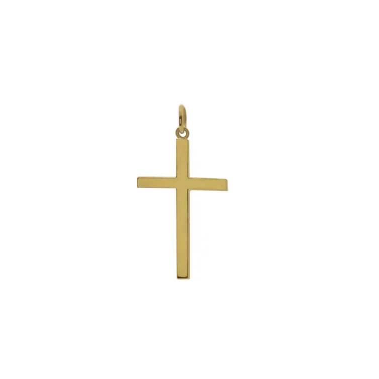 Cruz Oro Lisa Maciza Palo Xs 12x8mm