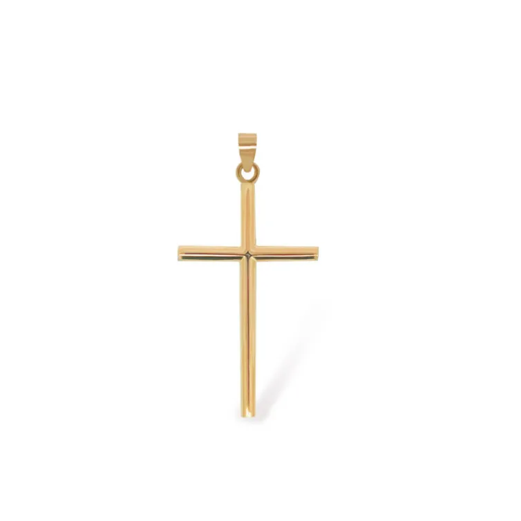 Cruz Oro Rosa Tubo Redondo 24x14