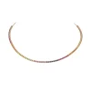 Gargantilla Zafiros Colores Oro Rosa Rainbow