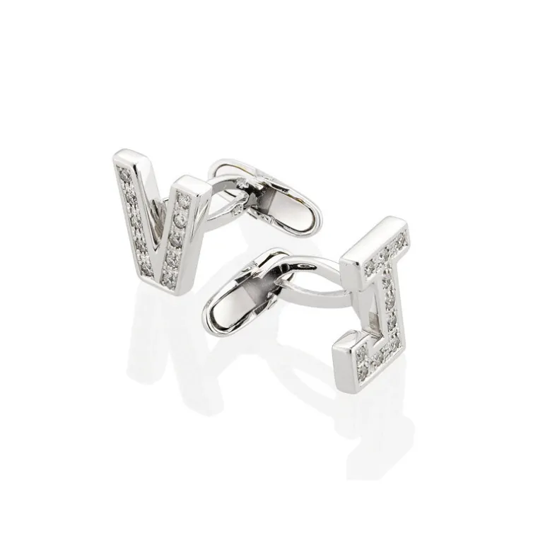 Gemelos De Oro Y Diamantes Initials