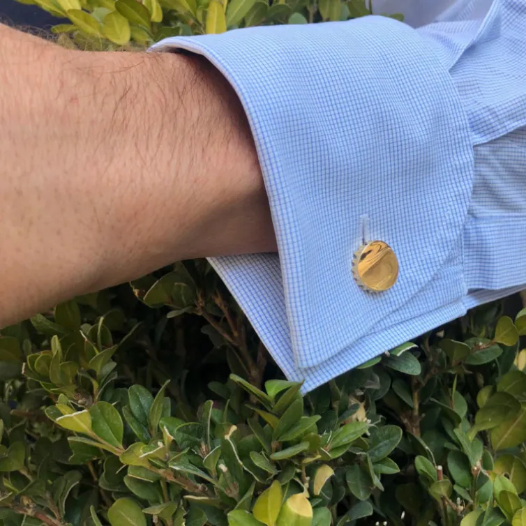 Gemelos Oro 18K Chapa Botella
