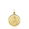 Medalla 18Mm Virgen Del Rocío Bisel Liso 18K