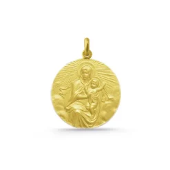 Medalla Virgen del Carmen Manto Oro 18K