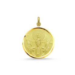 Medalla Virgen del Pilar Oro 18K Bisel