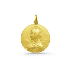 Medalla Virgen María Manto Oro 18K