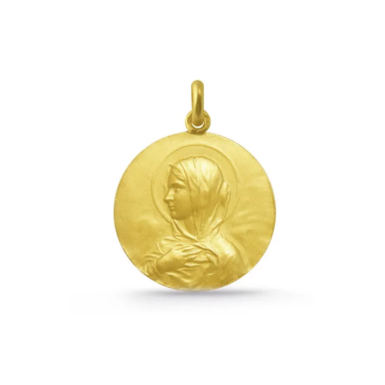 Medalla Virgen María Manto Oro 18K