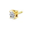 Pendiente de Diamante Hombre 0.60-1.50ct Talla Brillante Jackie Oro Amarillo