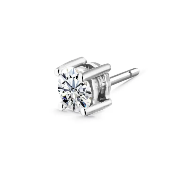 Pendiente de Diamante Hombre 0.60-1.50ct Talla Brillante Jackie Oro Blanco