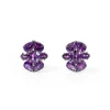 Pendientes Amatista Flor