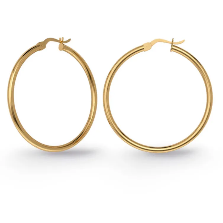 Pendientes Aro Criolla Basic Gold 15mm Oro Amarillo