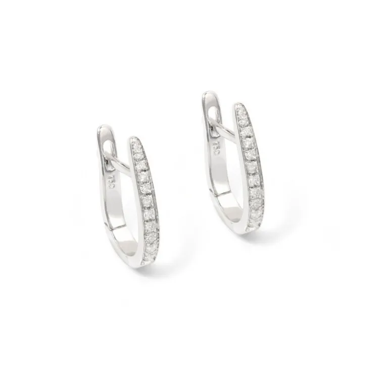 Pendientes Aro Diamantes Oval