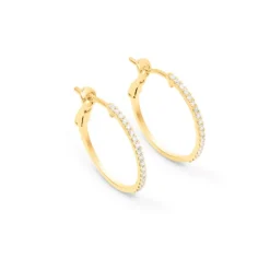 Pendientes Aro Diamantes 0.25Ct.