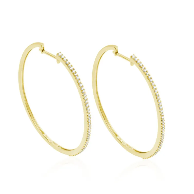 Pendientes Aro Oval Oro Hoop