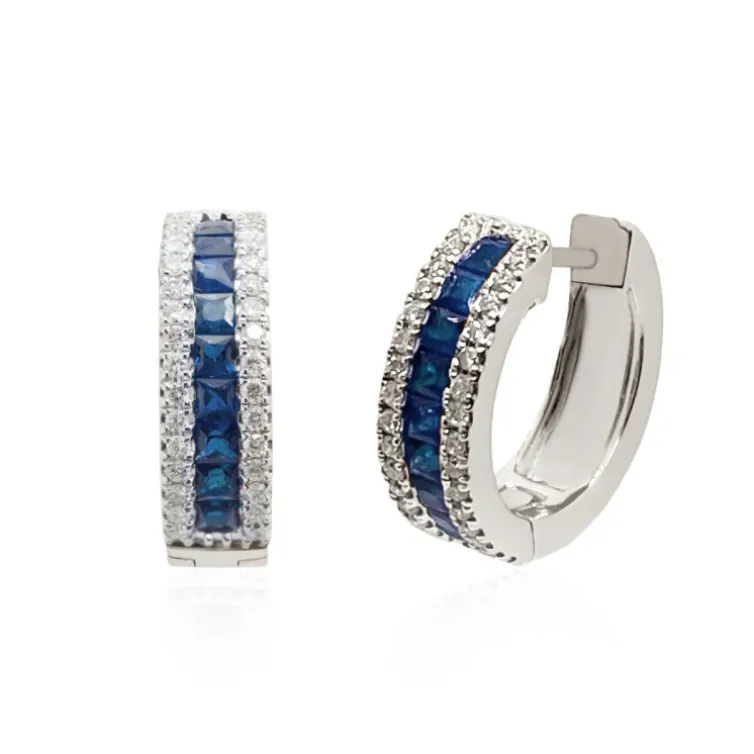 Pendientes Aro Zafiro Diamond Color