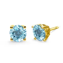 Pendientes Brillante Azul Dormilonas Katherine 1.00Ct